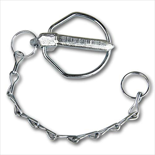 DEMA Ersatz-Federstecker mit Kette für Fangkugel Kat. 2, Sicherungsstecker, robust, zuverlässig, verlustsicher für Traktor, Schlepper, Landwirtschaft