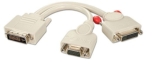 Lindy 41048 DVI-DVI-D-weiblich mit VGA-weiblich Splitter Kabel grau