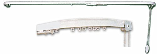 Fiorentina Rail Rideau à corde en aluminium avec Curve Blanc 170cm