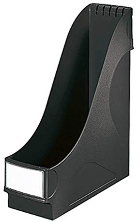 Leitz Stehsammler Extrabreit, Ideal zur Ablage und Aufbewahrung von Dokumenten, Katalogen und Mappen im A4- und US-Format, Schwarz, 24250095
