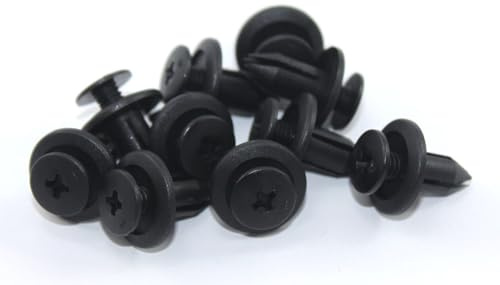 Viti con rivetti, M6, da 13 mm, in plastica, per carene Honda, Suzuki, Yamaha, Kawasaki, confezione da 10