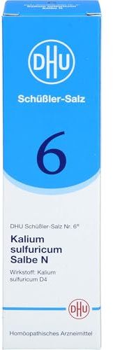 DHU Schüßler-Salz Nr. 6 Kalium sulfuricum D4, 50 g Salbe | Das Mineralsalz der Entschlackung – das Original