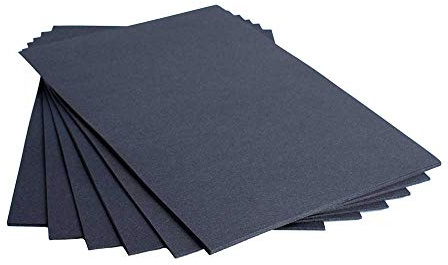 House of Card & Paper Karton, A5, 220 g/m² Black (Pack of 25 Sheets)
