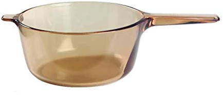 Corning Amber Visionware Vision Ware 2.5 Liter Sauce Pan Pot USA