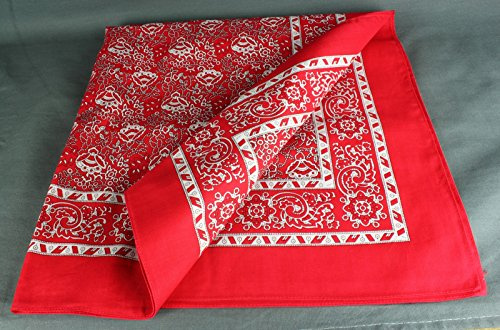Buddel-Bini Versand Halstuch/Vierecktuch Paisley 70x70 cm rot