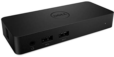 Dell D1000 Docking Station, USB 3.0, Full HD Dual Video, Nero