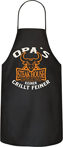 RAHMENLOS Original BBQ Grillschürze für den Großvater: Opa's Steakhouse. Nr.: 2995