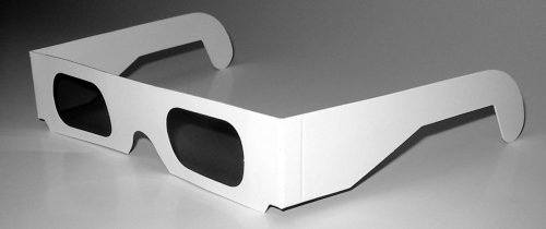 10 Piezas Gafas pasivas 3D polarizadas, Circulares 0 Grados, Tipo cartón Blanco