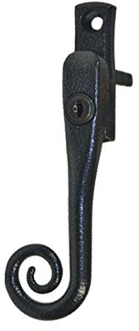 Monkey Tail Antique Black Window Cottage Type Right Hand Handle