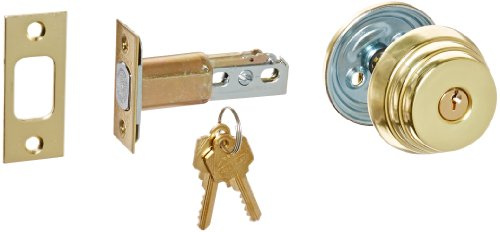 Arrow Lock E Series Bright Brass Occupancy Indicator Deadbolt Auxiliary Lock, 1-3/8 to 1-3/4 Door Thickness (Pack of 1)