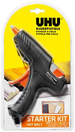UHU Heißklebepistole Hot Melt Starter-Kit (Pistole + 6 Patronen)