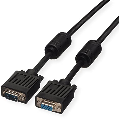 ROLINE Cable VGA HD15 Macho - Hembra con núcleo de ferrita 10,0m