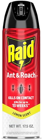 Raid Ant and Roach Aerosol, Lemon Scent, 17.5-Ounce