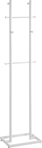 HAKU Garderobenständer weiß, Metall Mantelständer - Maße: B 45 x H 175 x T 34 cm, Style: Modern