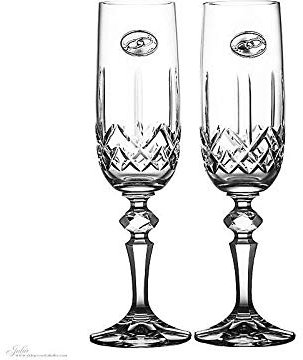 CRISTALICA Sektglas Herz & Schleife 170ml Hochzeitskelch Trauung Brautpaat ewige Liebe Ehe