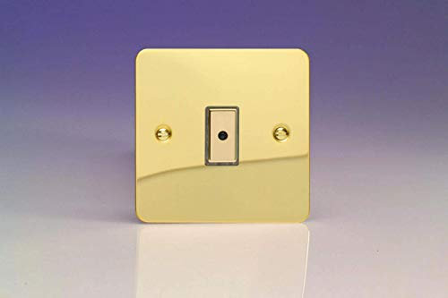 Varilight 1-Gang 1-Way Remote/Tactile Touch Control Master LED Dimmer Light Switch 1 x 0-100W (Max 10 LEDs) Polished Brass JFVE101