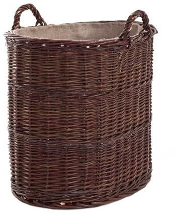 e-wicker24 Alles aus Weide e-wicker24 Alles aus Weide Completa idener Chimenea – Cesta de mimbre, chimenea, wengegrauer Sauce Cesta para leña, Cesta para leña con asas, Juguete Buzón