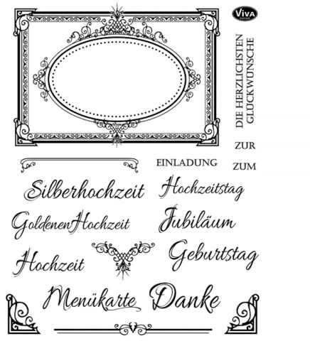 Viva Decor Clear-Stamps (Festliche Anlässe) Silikon Stempel - Prägung Stempel - DIY Dekoration stanzen - Stempel Silikon - DIY Stamp - Stempel Prägung - Designed in Germany