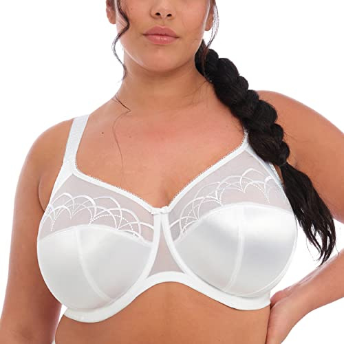 Elomi Dam-bh i plusstorlek Cate, bygel, hel kupa, bh med band, vit, 36G UK/36I US, Vitt, 95G
