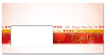 Sigel DU046 - Confezione da 25 buste da lettera, motivo: Lantern Festival, New Year