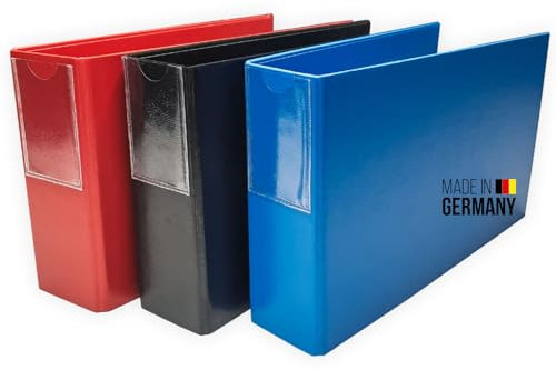 3er Set Bankauszugsordner/Ordner für Kontoauszüge mit Beschriftungstasche