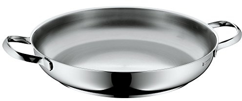 WMF Profi Servier-/ Bratpfanne 28 cm Induktion, Edelstahlpfanne unbeschichtet, Cromargan Edelstahl poliert, backofenfest