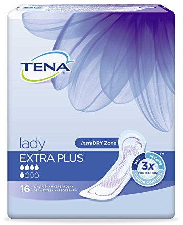Tena - Silk Inkontinenzeinlagen – Lady Flux – Extra Plus – 16 Stück