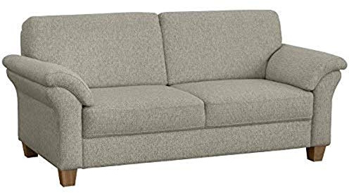 CAVADORE 3-Sitzer Byrum / Große 3er-Couch im Landhausstil mit Federkern / Passend zur edlen Sofagarnitur Byrum / 186 x 87 x 88 / Natur (Weiss-Beige)