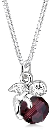 Elli Collier Femme Pendentif Ange avec Cristaux en Argent Sterling 925