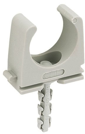 fischer Steckfix SF plus RC IEC 25, Einhandmontage, Leichte Montage durch Langloch, Aus hochwertigem Nylon ohne Halogene und Silikon, Koppelung von bis zu drei Rohrclips, 50 Stück