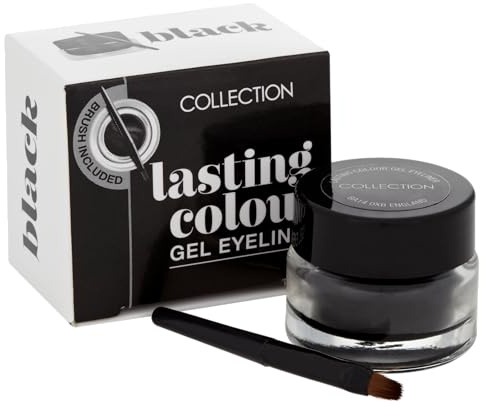 Collection Cosmetics Colour Gel Eyeliner, 12-Hour Wear with Angled Brush Included, 4g, Black