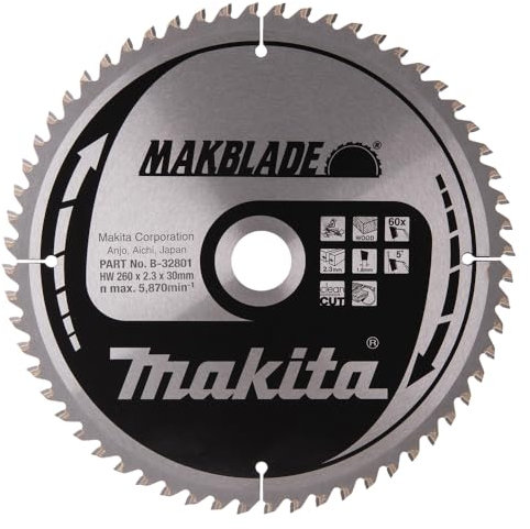 Makita B-32801 Lama Sega Circolare T.C.T. 260x30mm 60T Legno