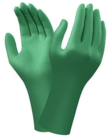 DermaShield Ansell 73-721 Neoprenhandschuhe, Chemikalien- und Flüssigkeitsschutz, Grün, Größe 8.5 (20 Paar)