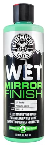 Chemical Guys Wet Mirror Finish High Gloss Glaze - Reflective Shine Enhancer & Car Paint Glaze for Trucks, SUVs, Motorcycles, and RVs - Safe for Clear Coat, Chrome, and Paintwork, 16 oz