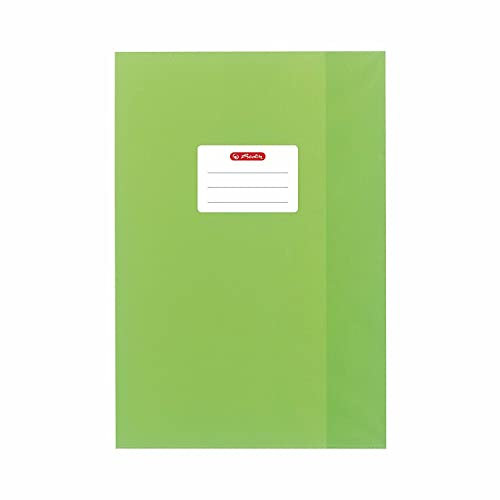 Herlitz 5205117 Hefthülle A5 Baststruktur, 25 Stück, hellgrün
