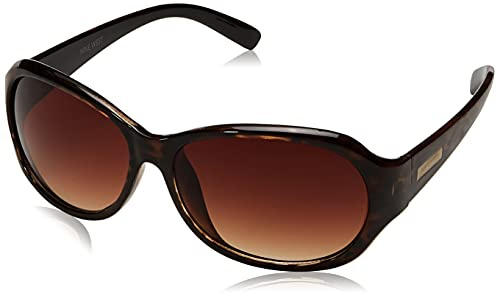 Nine West Women's Lucky Sunglasses Oval, Tortoise, 55 mm
