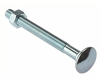 ForgeFix Carriage Bolts | M8 x 180mm | Zinc Plated | Bag 10