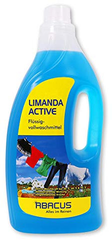 limanda Active 1500 ml (4077) –-Lessive pour env. 50 Lavages flüssigvoll Lessive Lessive Lessive linge délicat colorwä Sche Lessive Gel nettoyant visage poudre à lessive spéciale – Abacus