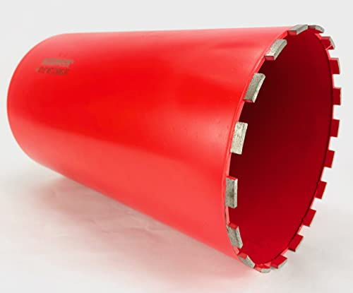 10 Inch Diamond Wet Core Drill Bit 1-1/4” Threaded by BLUEROCK Tools for Concrete Rebar Asphalt Brick Rock Masonry Hole Barrel Coring
