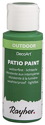Rayher 38610430 Patio Paint, piniengrün, Flasche 59 ml, wetterfeste Acrylfarbe für Den Außenbereich, lichtecht, Farbe für Innen und außen, Outdoor-Farbe