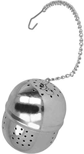 Metaltex Bola DE TE INOX, Acero Inoxidable, Negro, Estandar