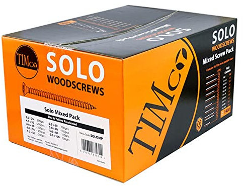TIMCO Solo Chipboard & Woodscrews - Mixed Pack - PZ - Double Countersunk - Yellow