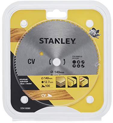 STANLEY STA10080-XJ Circular Saw Blade, 140 mm x 12.7 mm, 100T