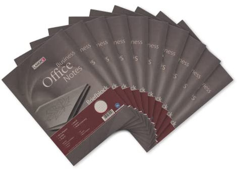 Landré Briefblock A4 Recycling, kariert, 50 Blatt, 70 g/m² Papier, 10 Stück