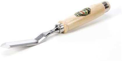 Kirschen 2326960 Stechbeitel gekröpft mit spitzer Schneide 26 mm, beige/silber