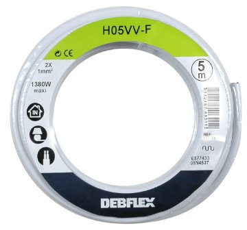 Debflex 141311 Cable Reel HO5VV-F 2 x 1 5 m White