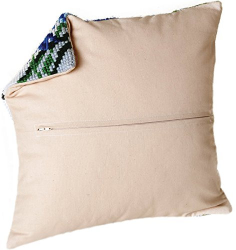 Thea Gouverneur Kit Dorso de cojín - Para creaciones en punto de cruz - Bordado - Cremallera incluida - Para adultos - Beige - 40x40cm - 23.5999