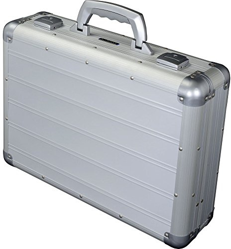 Alumaxx 45160 Attaché Laptopkoffer Venture, Alukoffer 45,5 × 33,5 × 13,5 cm | Matt-Silberner Aktenkoffer, Dokumentenkoffer aus Aluminium, Business Koffer Alu, Alukoffer 46 cm, Notebookkoffer Silber Matt
