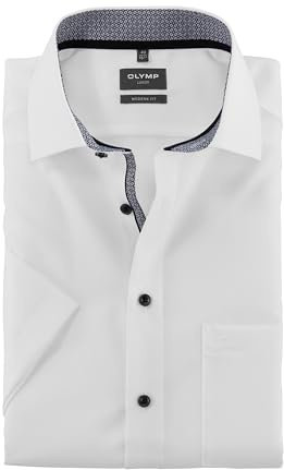 OLYMP Herren Hemd Modern Fit Extralange Ärmel, Weiß, 45