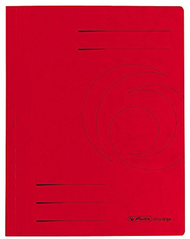 Herlitz Schnellhefter quality A4 Karton, gefaltet, rot, 25 Stück